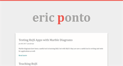 Desktop Screenshot of ericponto.com